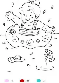 Fisă de colorat cu Inmultim si coloram de colorat p03