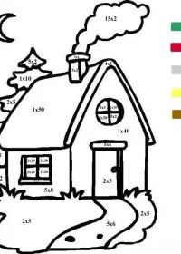 Fisă de colorat cu Inmultim si coloram de colorat p04