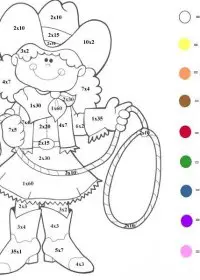 Fisă de colorat cu Inmultim si coloram de colorat p05