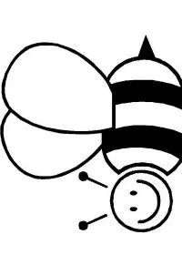 Fisă de colorat cu Insecte albinute de colorat p06