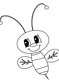 Fisă de colorat cu Insecte albinute de colorat p14