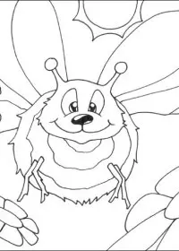 Fisă de colorat cu Insecte albinute de colorat p15
