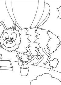 Fisă de colorat cu Insecte albinute de colorat p17