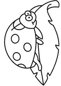 Fisă de colorat cu Insecte buburuze de colorat p06