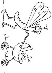 Fisă de colorat cu Insecte de colorat p10