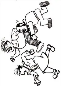 Fisă de colorat cu Inspector gadget de colorat p05