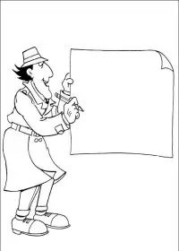 Fisă de colorat cu Inspector gadget de colorat p08