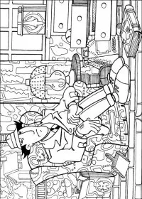 Fisă de colorat cu Inspector gadget de colorat p10