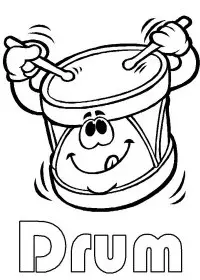 Fisă de colorat cu Instrumente muzicale de colorat p02