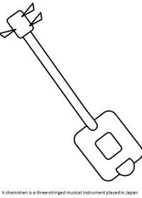 Fisă de colorat cu Instrumente muzicale de colorat p06