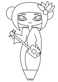 Fisă de colorat cu Instrumente muzicale de colorat p07