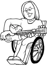 Fisă de colorat cu Instrumente muzicale de colorat p08