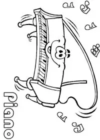 Fisă de colorat cu Instrumente muzicale de colorat p15