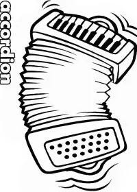 Fisă de colorat cu Instrumente muzicale de colorat p19