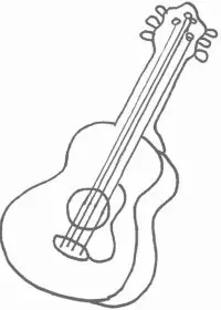 Fisă de colorat cu Instrumente muzicale de colorat p34