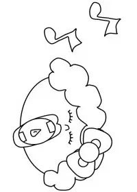 Fisă de colorat cu Instrumente muzicale de colorat p48