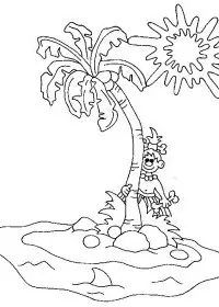 Fisă de colorat cu Insule de colorat p02