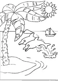 Fisă de colorat cu Insule de colorat p08