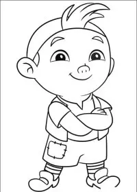 Fisă de colorat cu Jake si piratii din tara de nicaieri de colorat p02