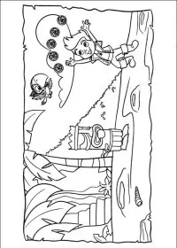 Fisă de colorat cu Jake si piratii din tara de nicaieri de colorat p11