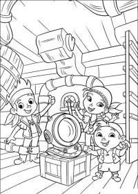 Fisă de colorat cu Jake si piratii din tara de nicaieri de colorat p13