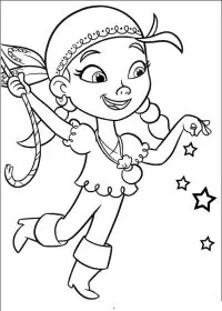 Fisă de colorat cu Jake si piratii din tara de nicaieri de colorat p16