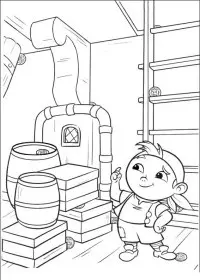 Fisă de colorat cu Jake si piratii din tara de nicaieri de colorat p19