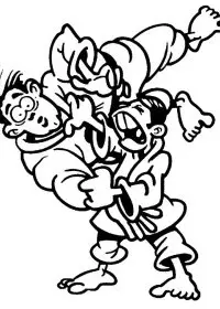 Fisă de colorat cu Judo de colorat p03