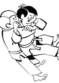 Fisă de colorat cu Judo de colorat p04