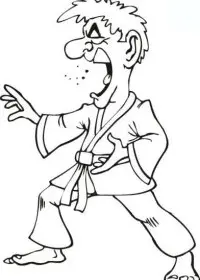 Fisă de colorat cu Judo de colorat p07