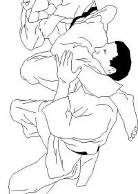 Fisă de colorat cu Judo de colorat p09