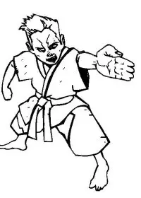 Fisă de colorat cu Judo de colorat p10