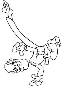 Fisă de colorat cu Judo de colorat p11