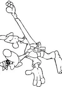 Fisă de colorat cu Judo de colorat p12