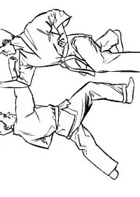 Fisă de colorat cu Judo de colorat p17