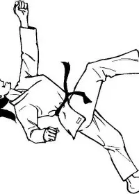 Fisă de colorat cu Judo de colorat p19