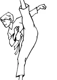 Fisă de colorat cu Judo de colorat p20