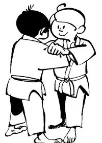 Fisă de colorat cu Judo de colorat p24