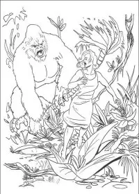 Fisă de colorat cu King kong de colorat p03