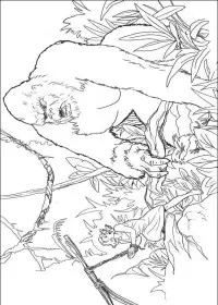 Fisă de colorat cu King kong de colorat p04