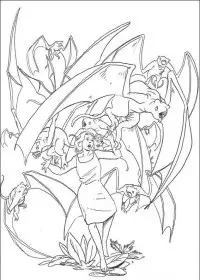 Fisă de colorat cu King kong de colorat p08