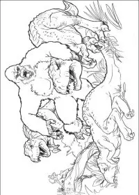 Fisă de colorat cu King kong de colorat p10