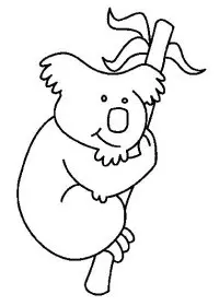 Fisă de colorat cu Koala de colorat p02