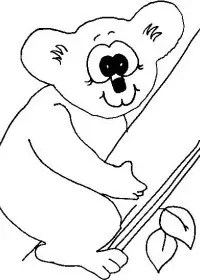 Fisă de colorat cu Koala de colorat p03