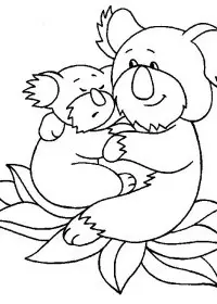 Fisă de colorat cu Koala de colorat p04