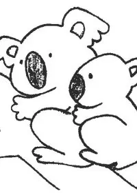 Fisă de colorat cu Koala de colorat p05