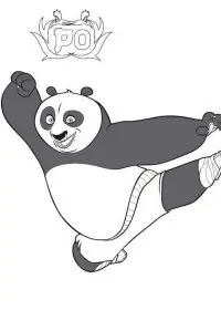 Kung Fu Panda de colorat