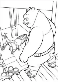 Fisă de colorat cu Kung fu panda de colorat p03