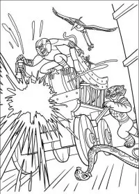 Fisă de colorat cu Kung fu panda de colorat p06