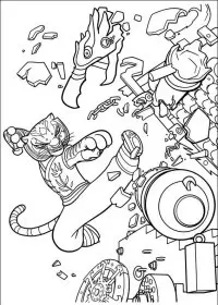 Fisă de colorat cu Kung fu panda de colorat p07